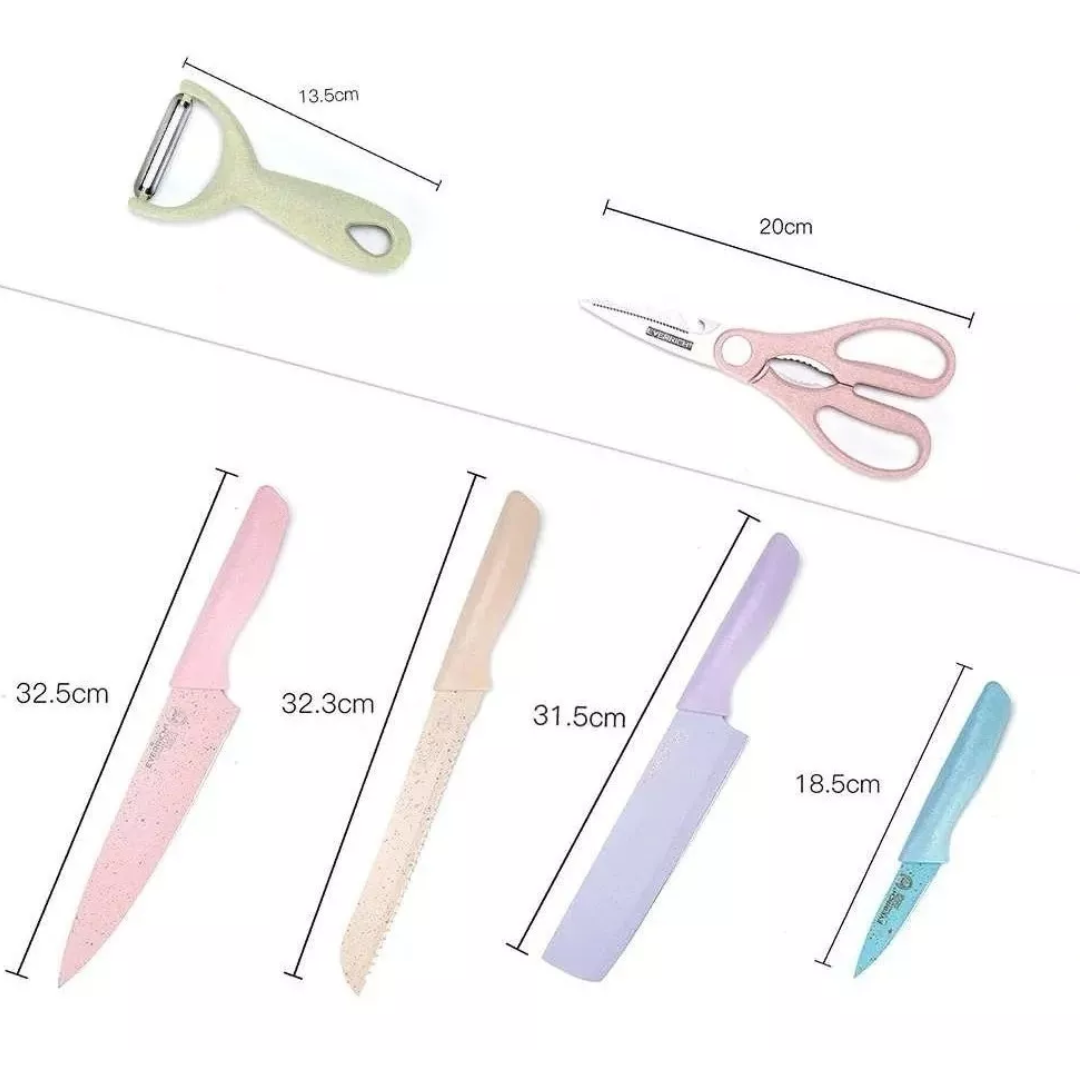 Set De Cuchillos Pela Papas Tijeras Jueg